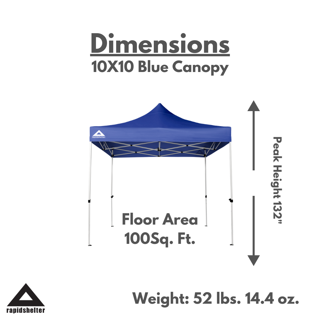 10X10 Blue Canopy