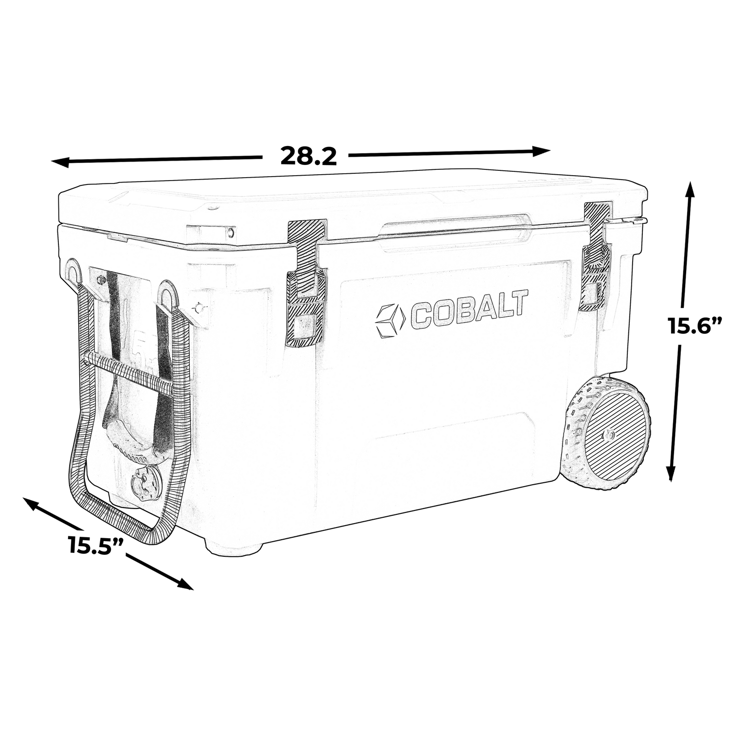 110 Quart Ark Series Roto-Molded Wheeled Cooler