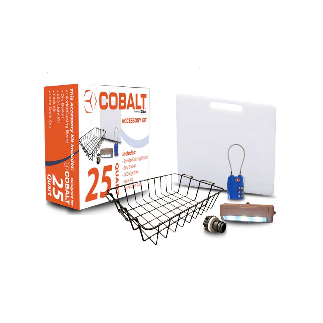 Accessory Kit Cobalt - Divider/Cutting Board, Basket, Lock, Light, & Plug for Cobalt Coolers