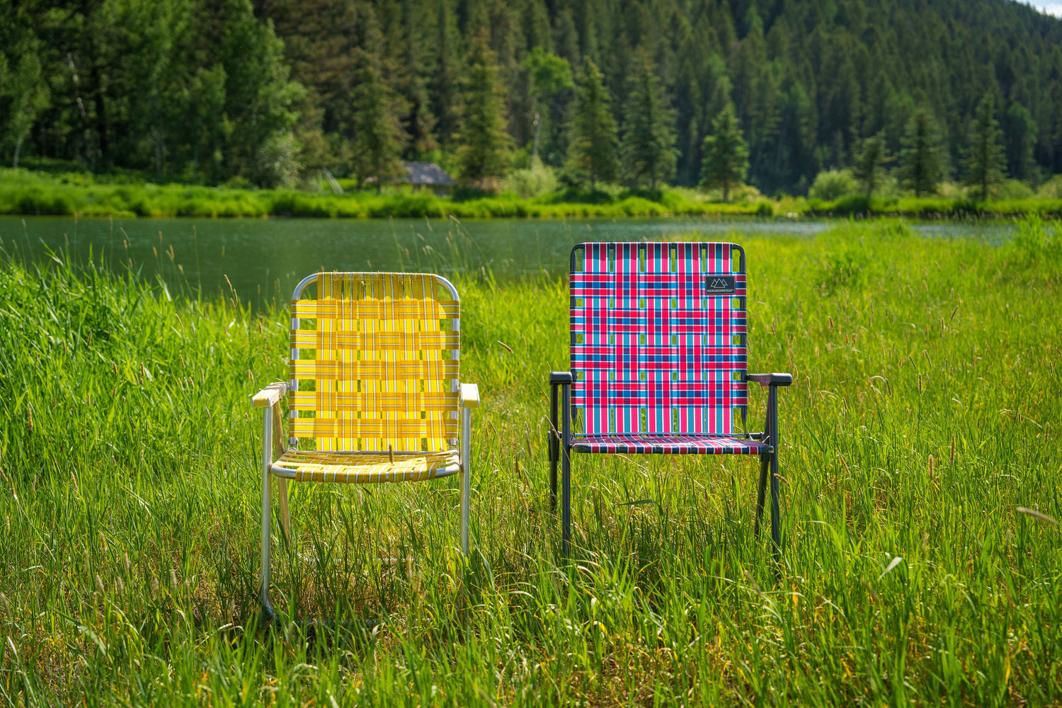Retro Camp Chair - Red/Blue - Promo