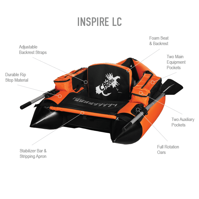 Inspire-LC II Float Tube w/Oars