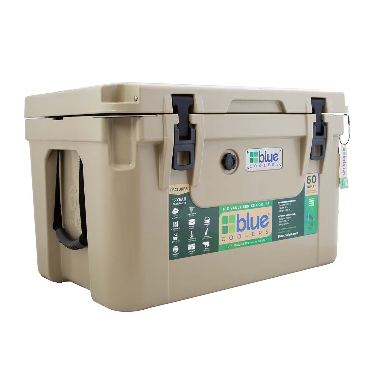 Ocean Bound Reclaimed Plastics 60 Quart Roto-Molded Cooler