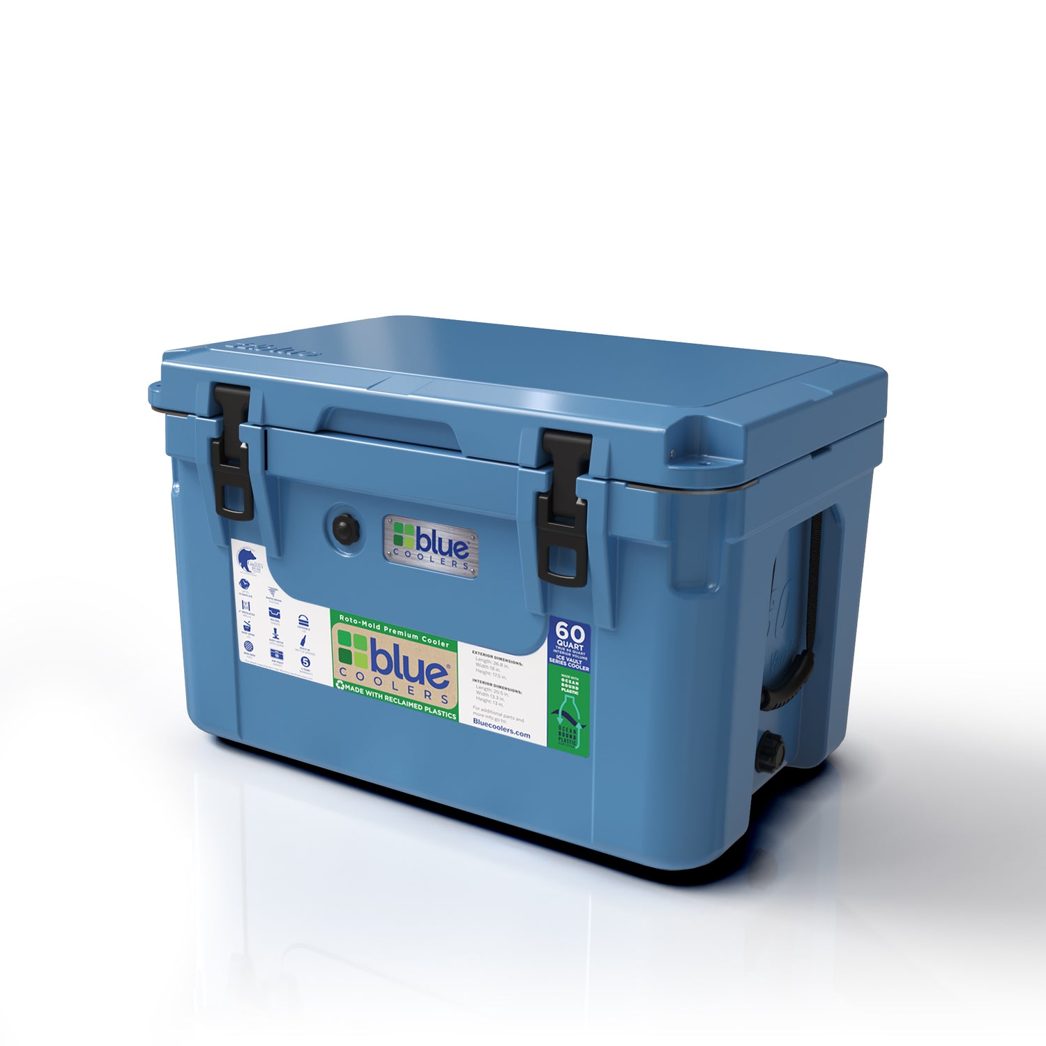 Ocean Bound Reclaimed Plastics 60 Quart Roto-Molded Cooler