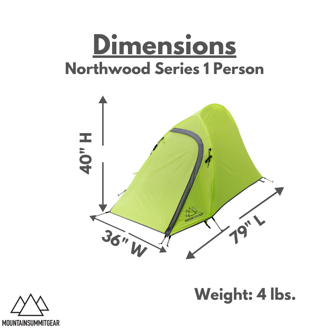 Mountain Summit Gear Northwood Series Ii 1 Person Backpacking Tent Northwood Series Backpacking Tent – Caddis Sports