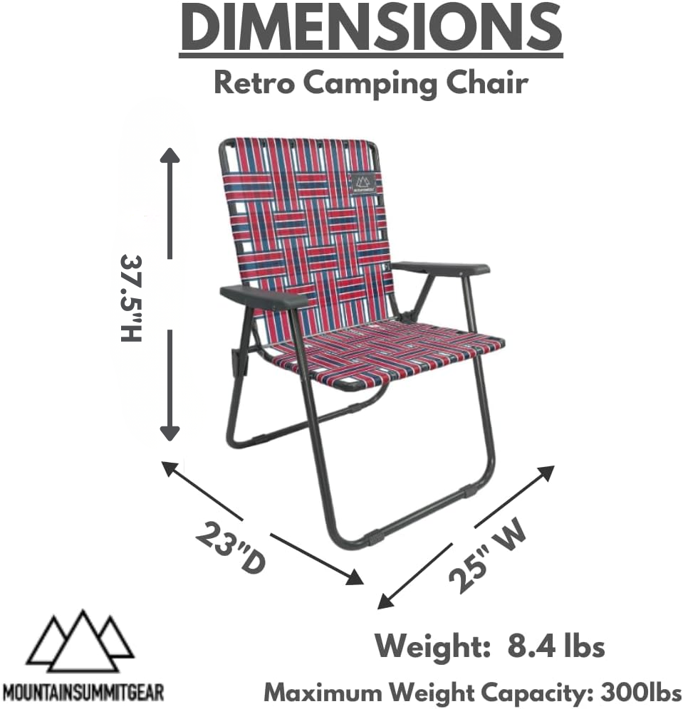 Retro Camp Chair - Red/Blue - Promo