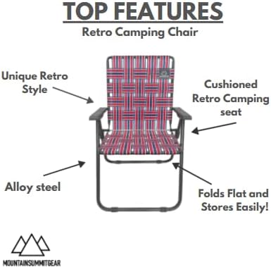 Retro Camp Chair - Red/Blue - Promo