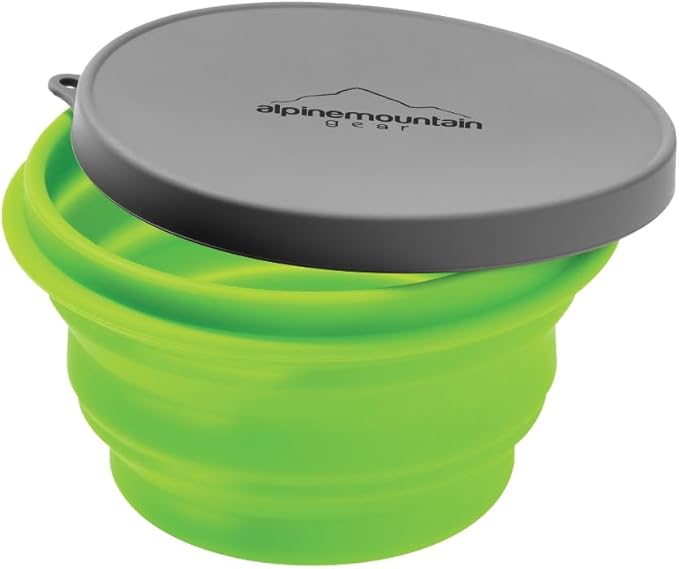 Scratch & Dent Promo - Collapsible Silicone Container w/Lid - Med. Green