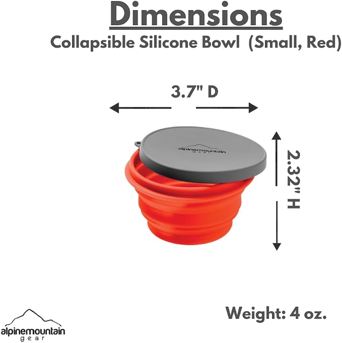 Scratch & Dent Promo - Collapsible Silicone Container w/Lid - Small Orange