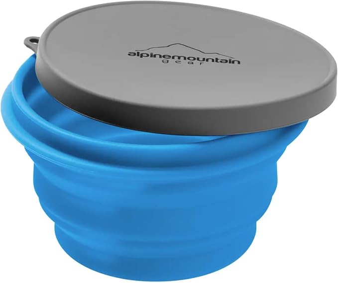 Scratch & Dent Promo - Collapsible Silicone Container w/Lid - Large Blue