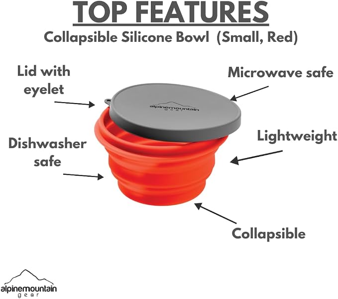 Scratch & Dent Promo - Collapsible Silicone Container w/Lid - Small Orange