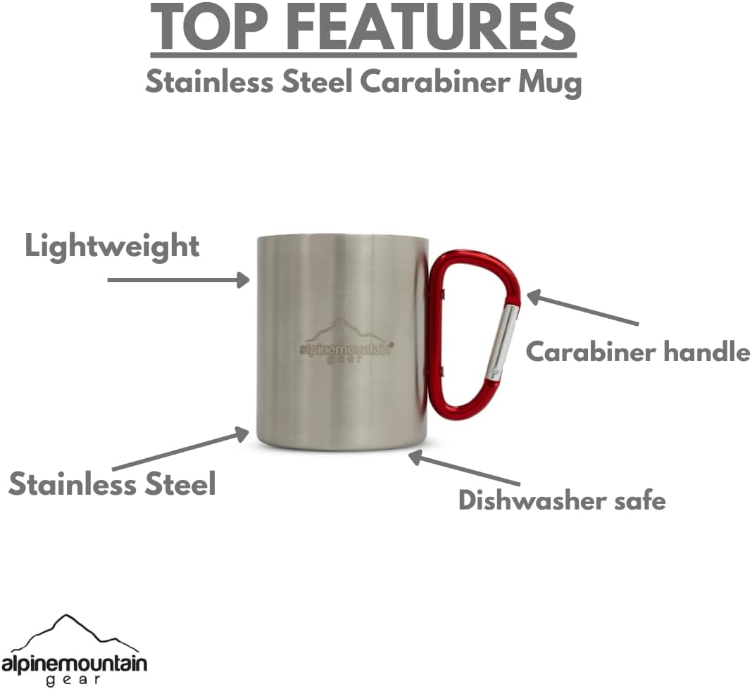 Stainless Steel Carabiner Mug