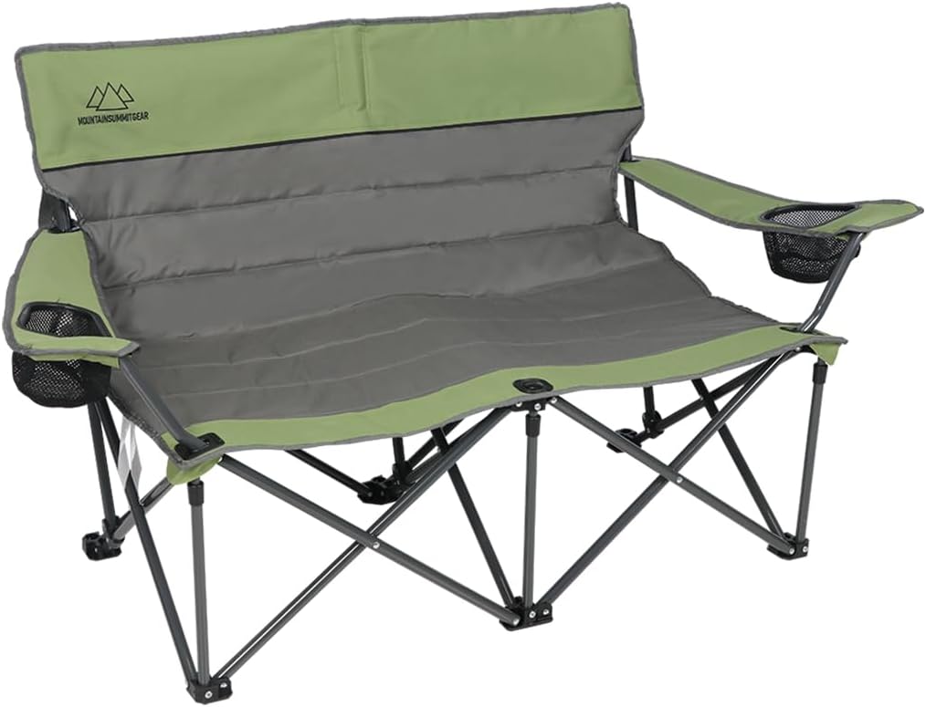 Quilted Camping Double Loveseat Chair - Low and Standard Height