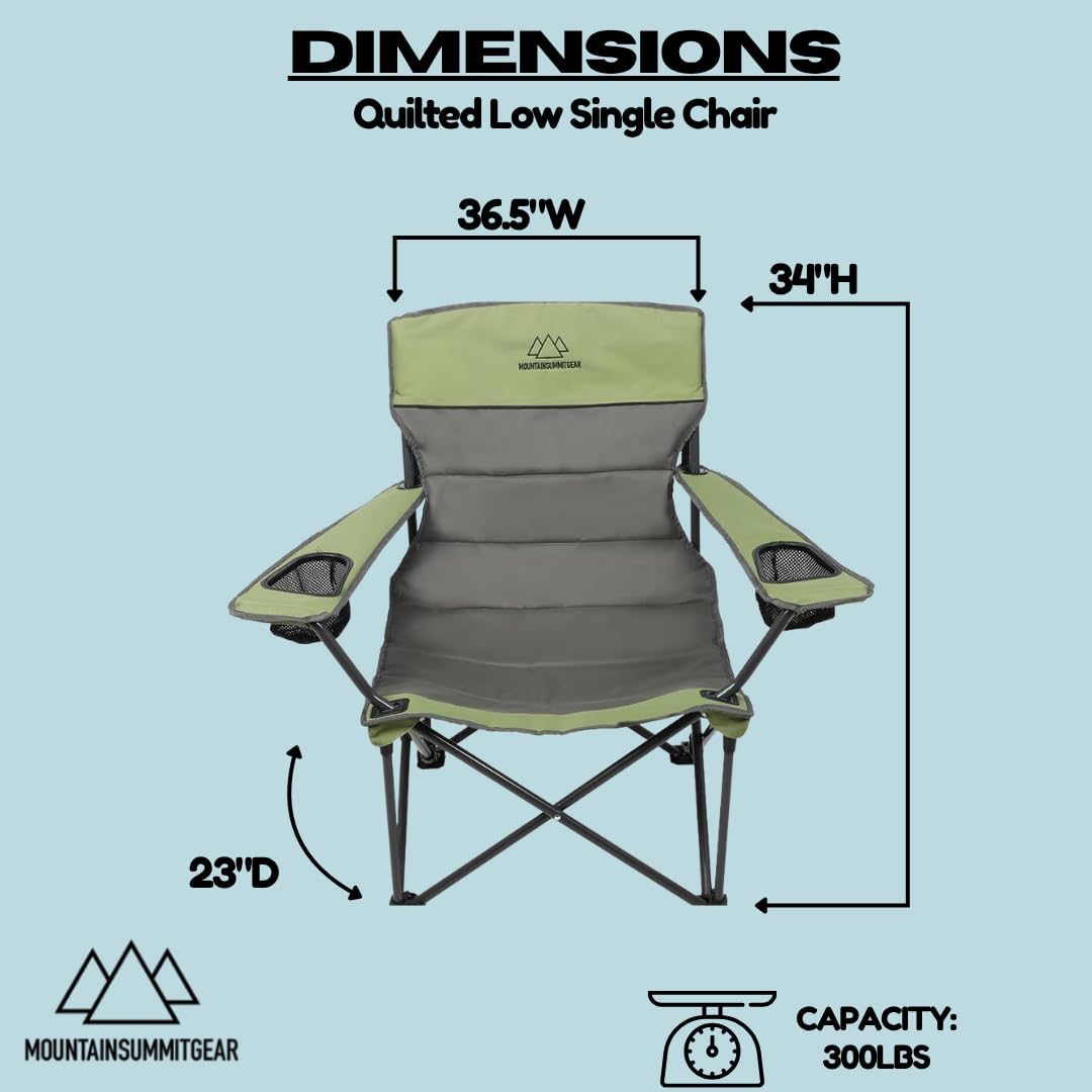 Quilted Camping Chair - Low and Standard Height