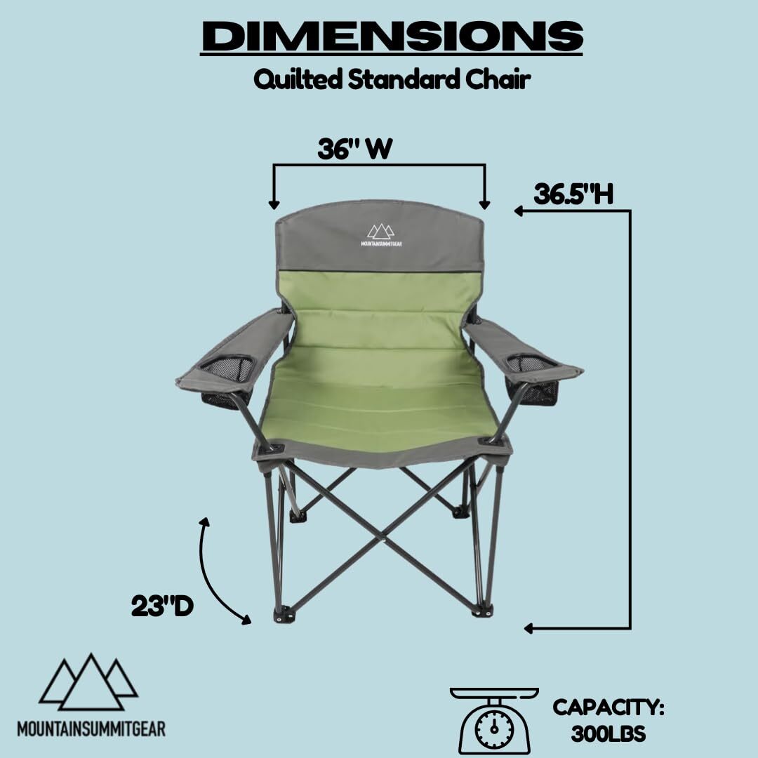 Quilted Camping Chair - Low and Standard Height