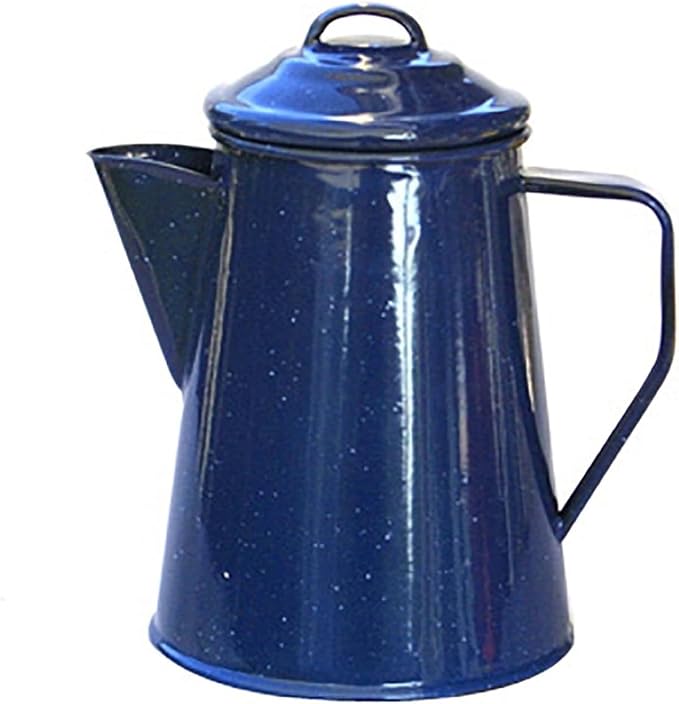 Scratch & Dent Promo - 8 Cup Camping Enamel Coffee Percolator