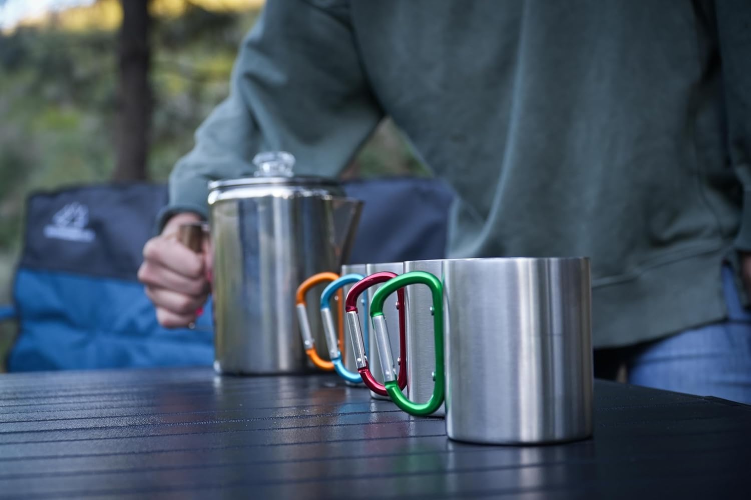 Stainless Steel Carabiner Mug