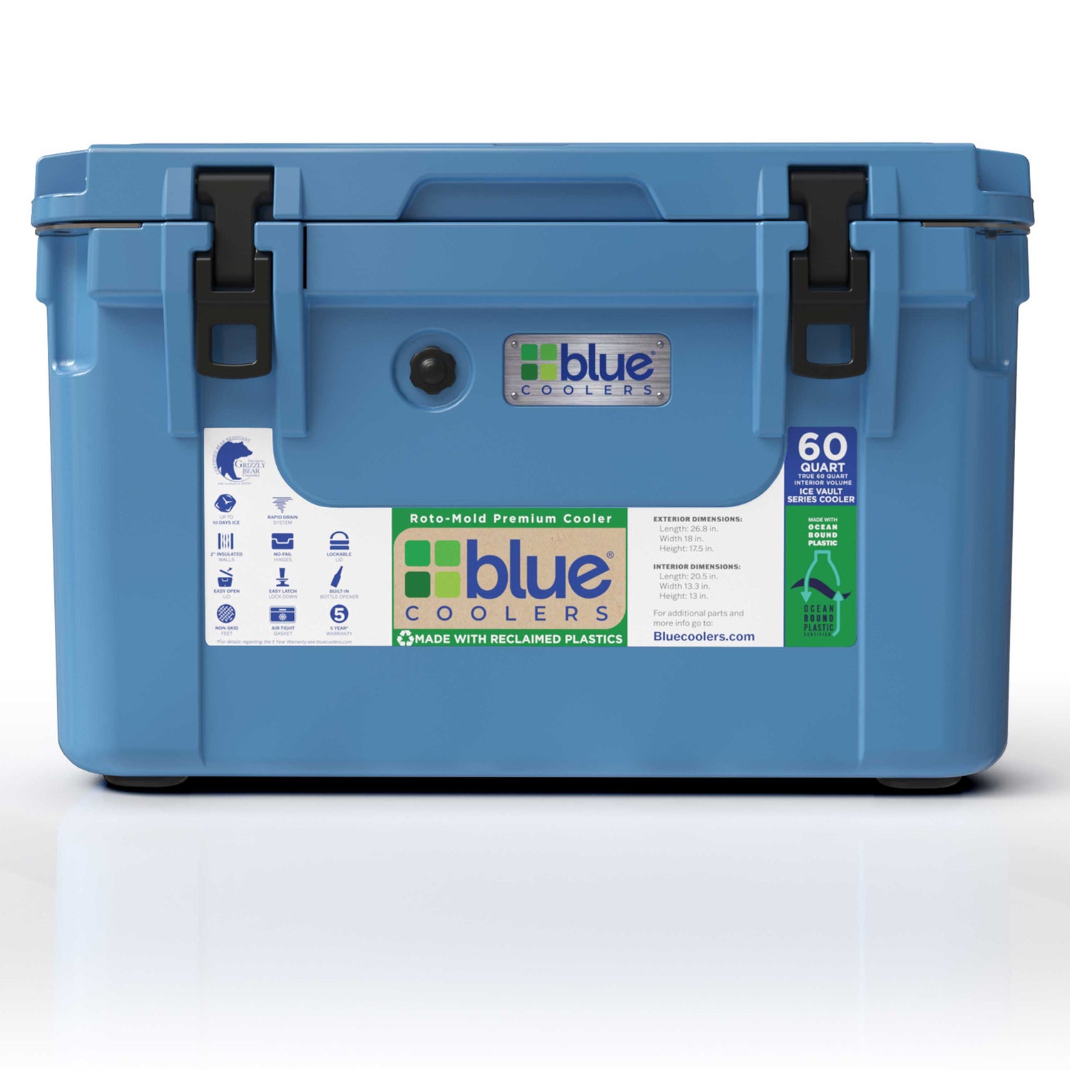 Ocean Bound Reclaimed Plastics 60 Quart Roto-Molded Cooler