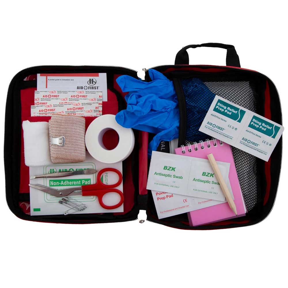 First Aid Kit - Compact Emergency Medical Kit with Bandages, Gauze, and More