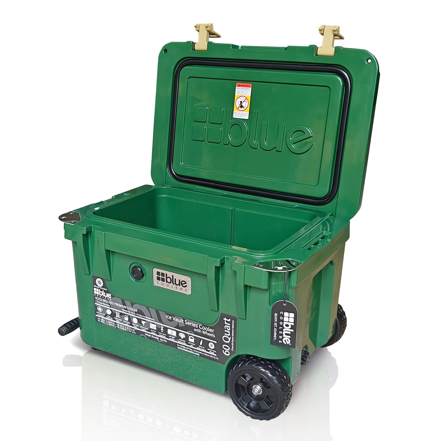 60-Quart Ice Vault Cooler – Limited Edition Green w/ Camo Topper - Promo