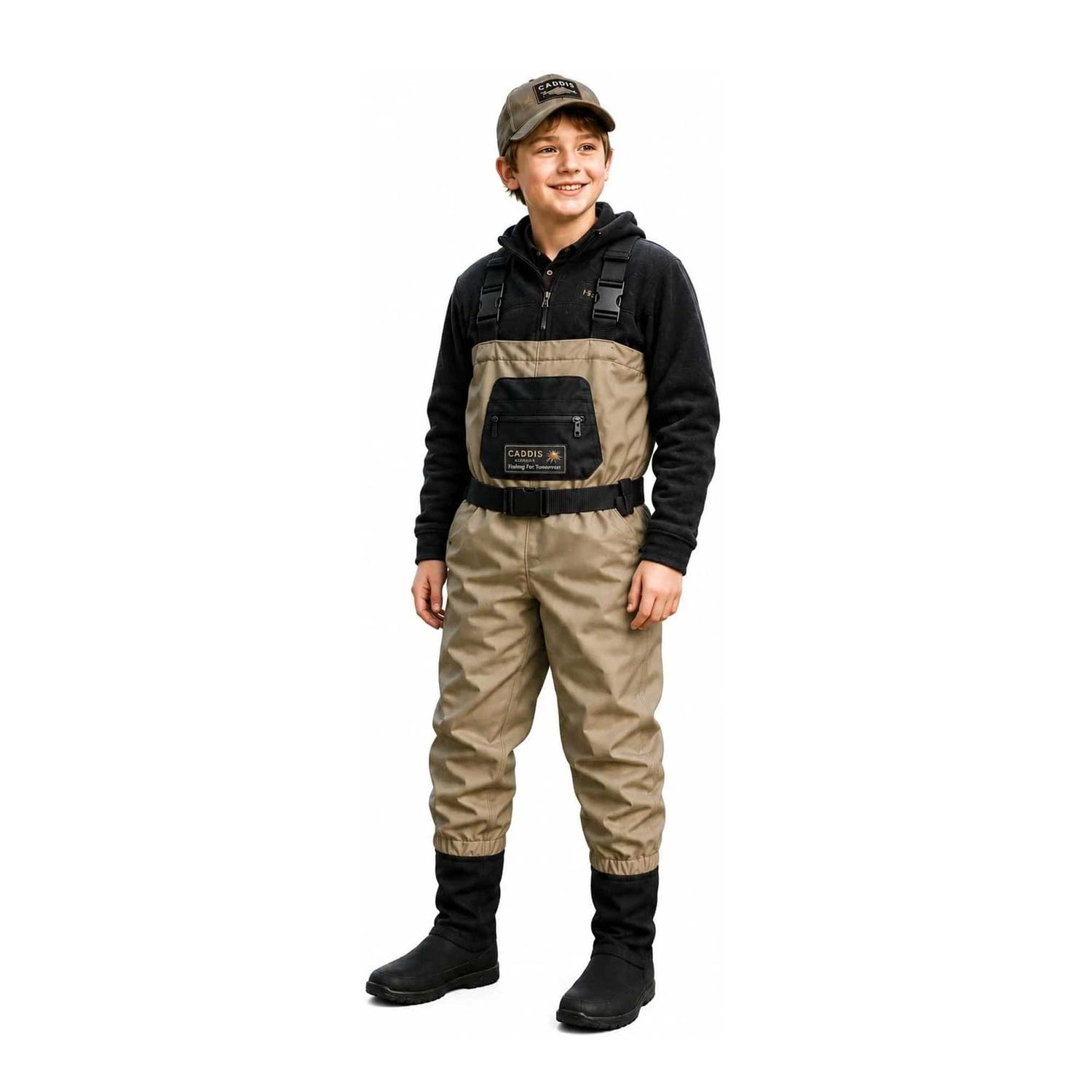 CADDIS Youth Promo Breathable Stocking Foot Waders, Taupe