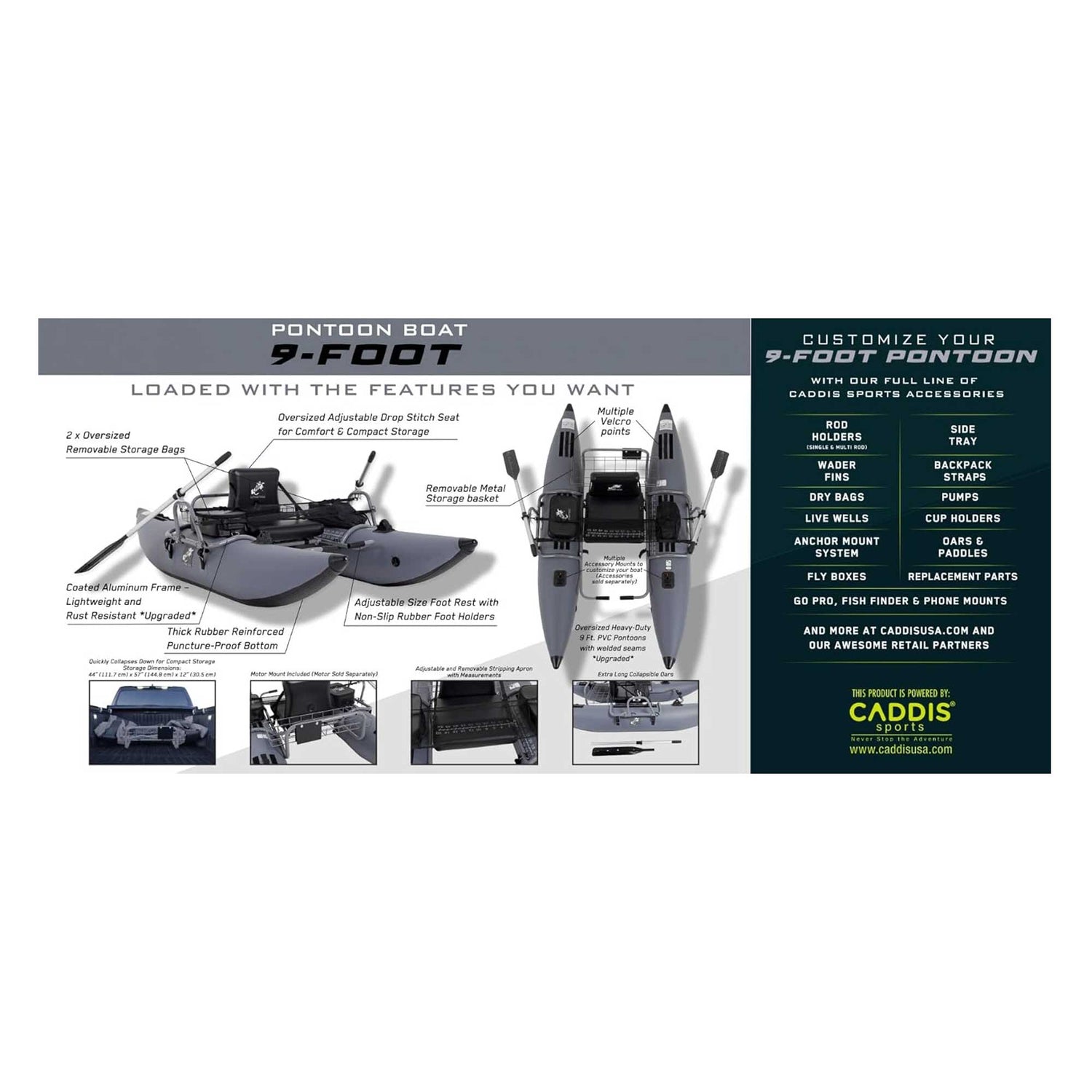 9 ft. Pontoon Boat - Alum. Frame