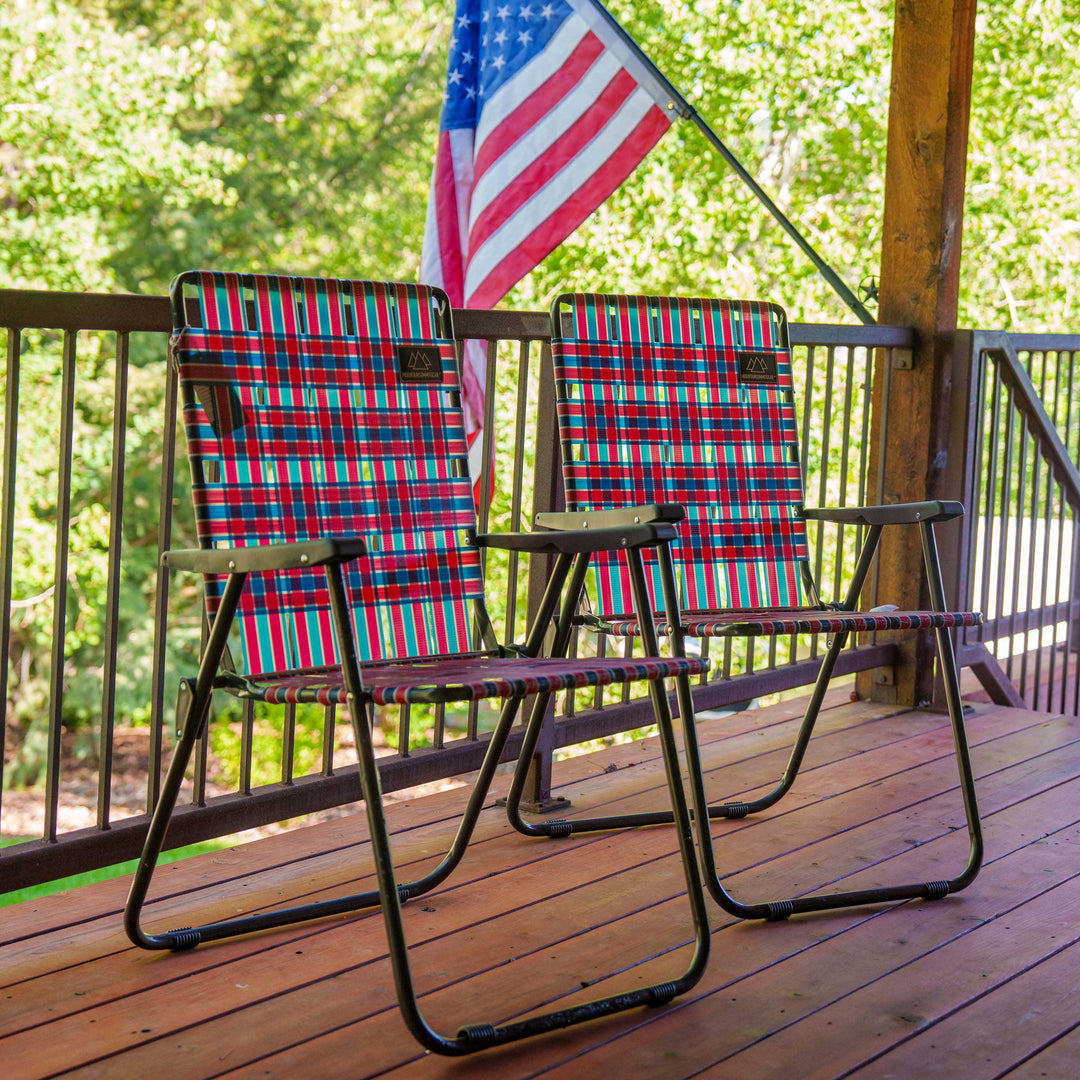 Retro Camp Chair Promo - Retro Red