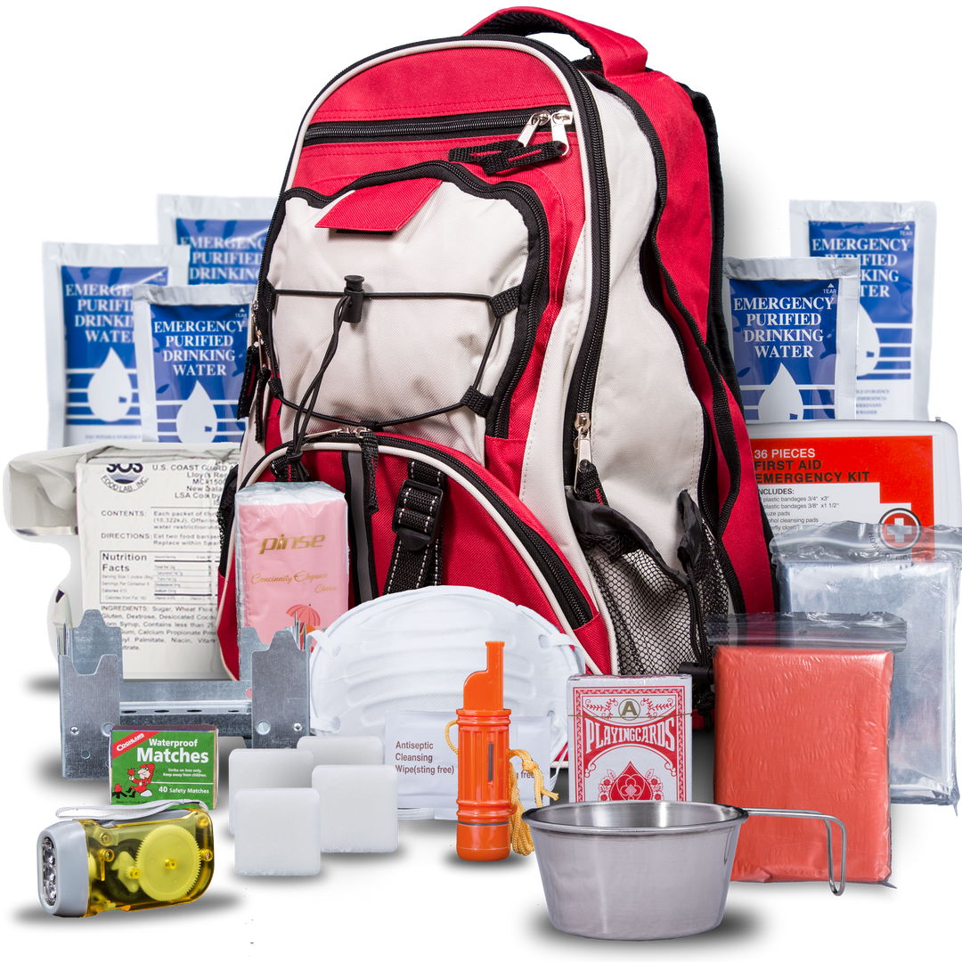 Scratch & Dent Promo - Blue Seventy-Two PRO SERIES - Deluxe 3 Day Emergency Kit for 1 Person - Red