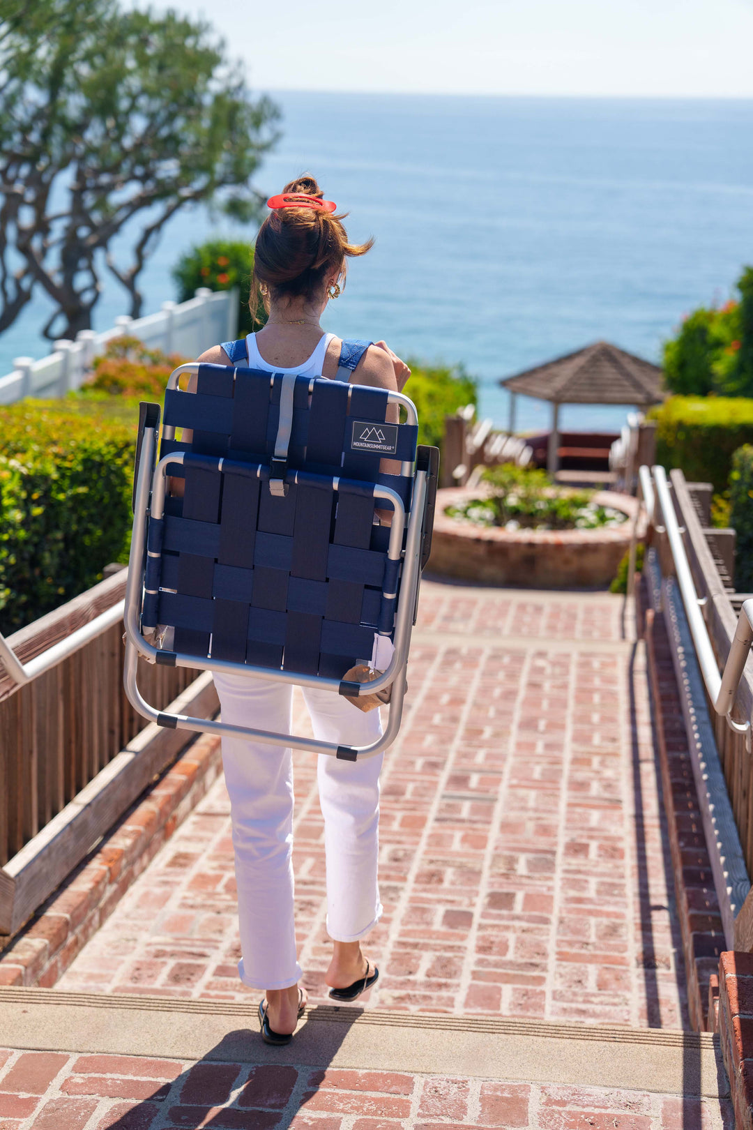 Backpack Beach Chair - Navy Blue - Promo