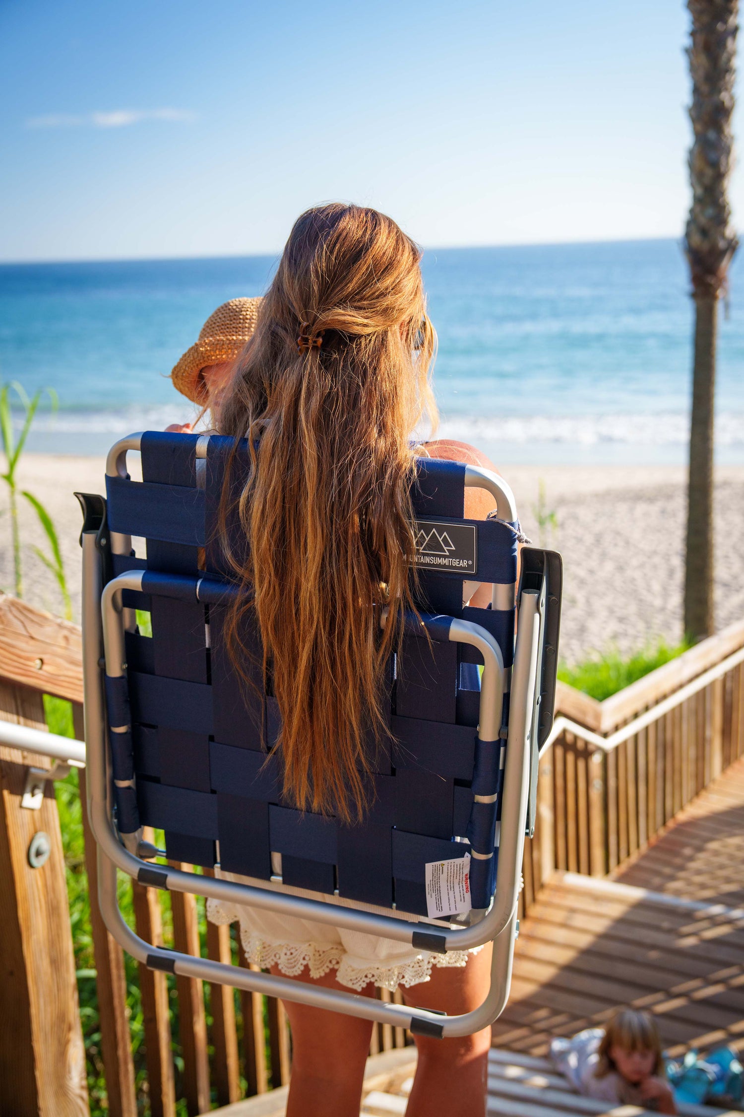 Backpack Beach Chair - Navy Blue