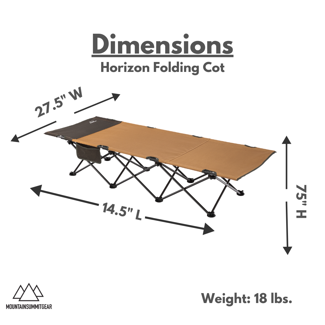 Horizon Folding Cot - Large – Caddis Sports Horizon Folding Cot - Large – Caddis Sports