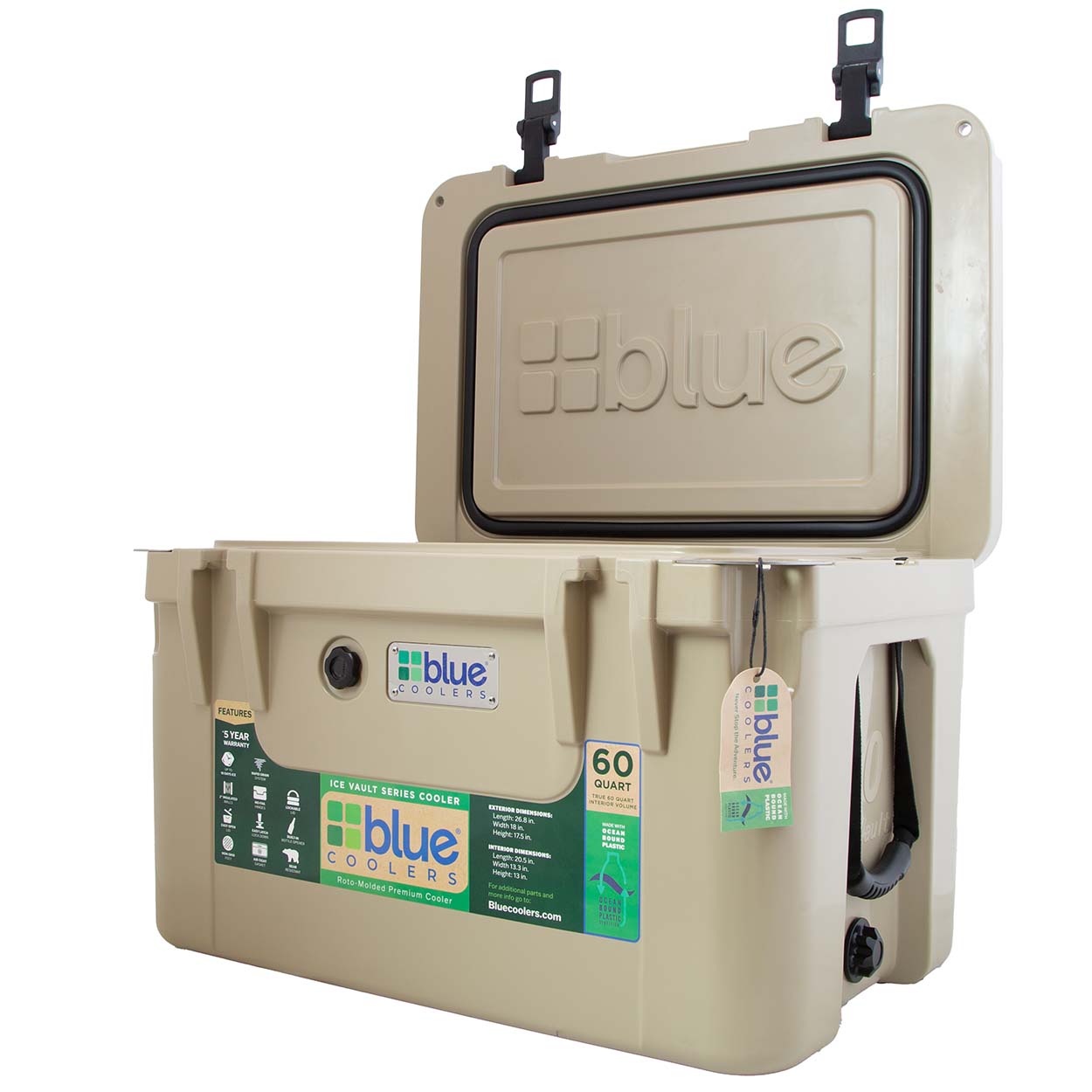 60 Quart Ice Vault Roto-Molded Cooler โ Caddis Sports