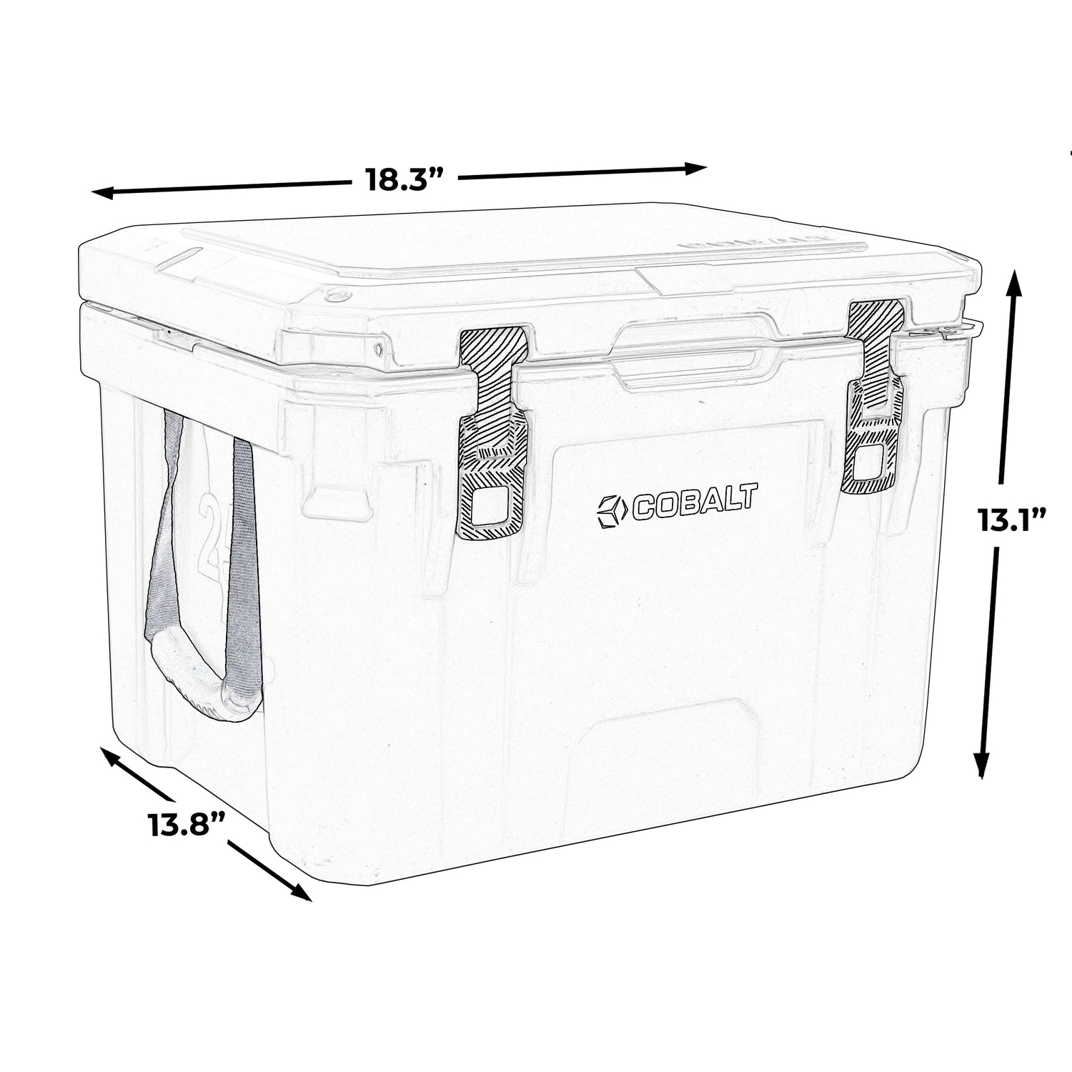 Cobalt 25 Quart Roto-Molded Super Cooler